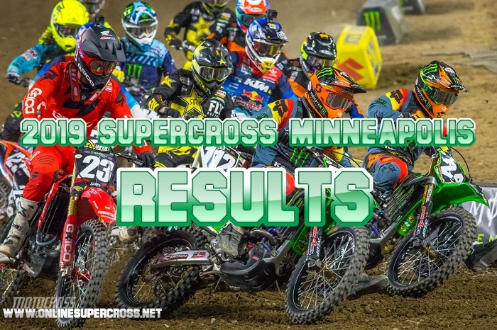 450 and 250 Minneapolis Supercross Results 2019