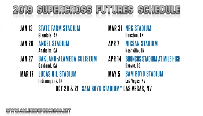 Supercross Futures Schedule 2019