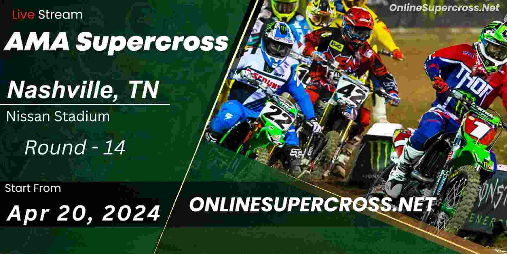Supercross Nashville Round 14 Live Stream 2024 - Full Race Replay