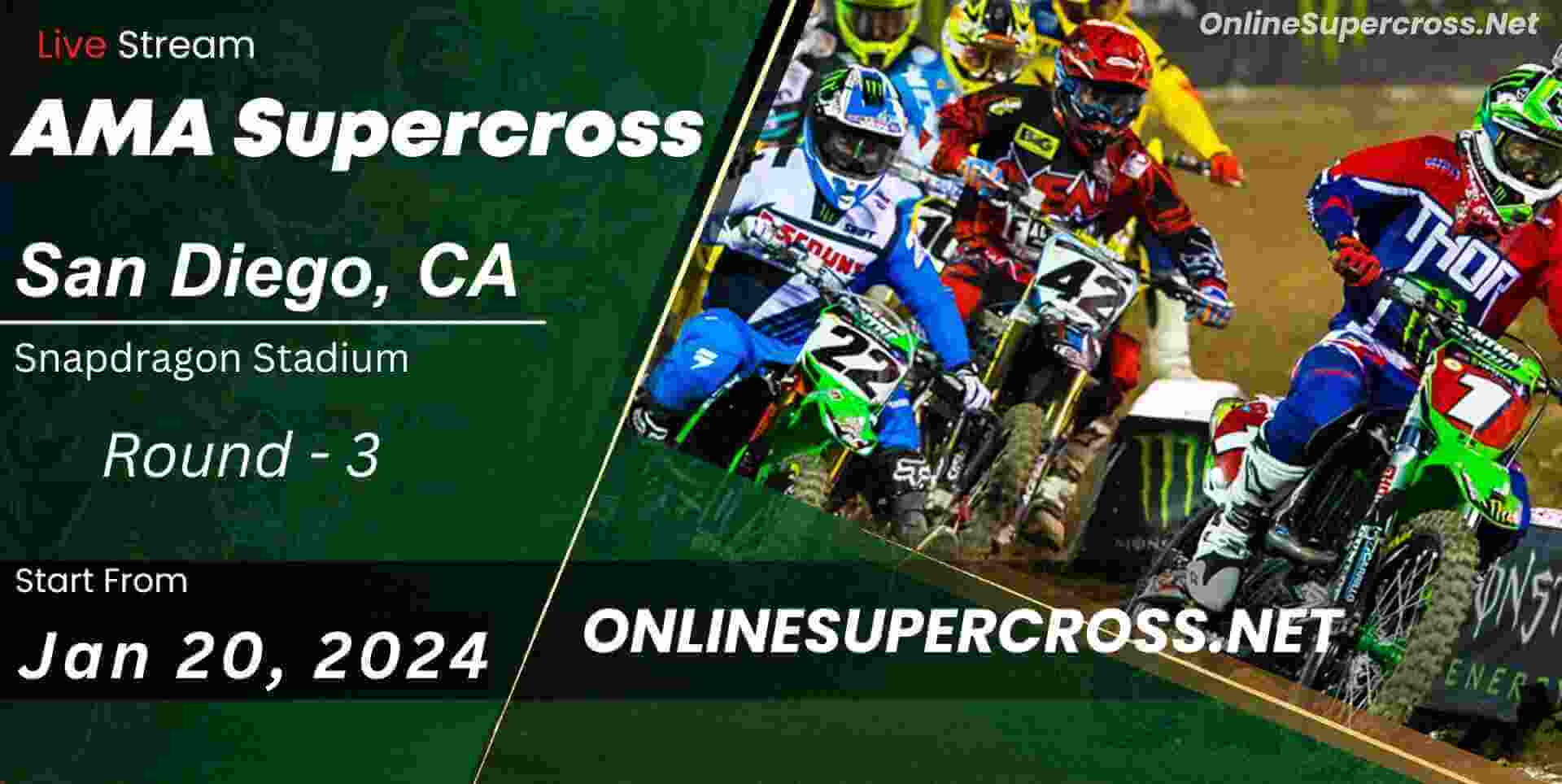Supercross San Diego Round 3 Live Stream 2024 - Full Race Replay