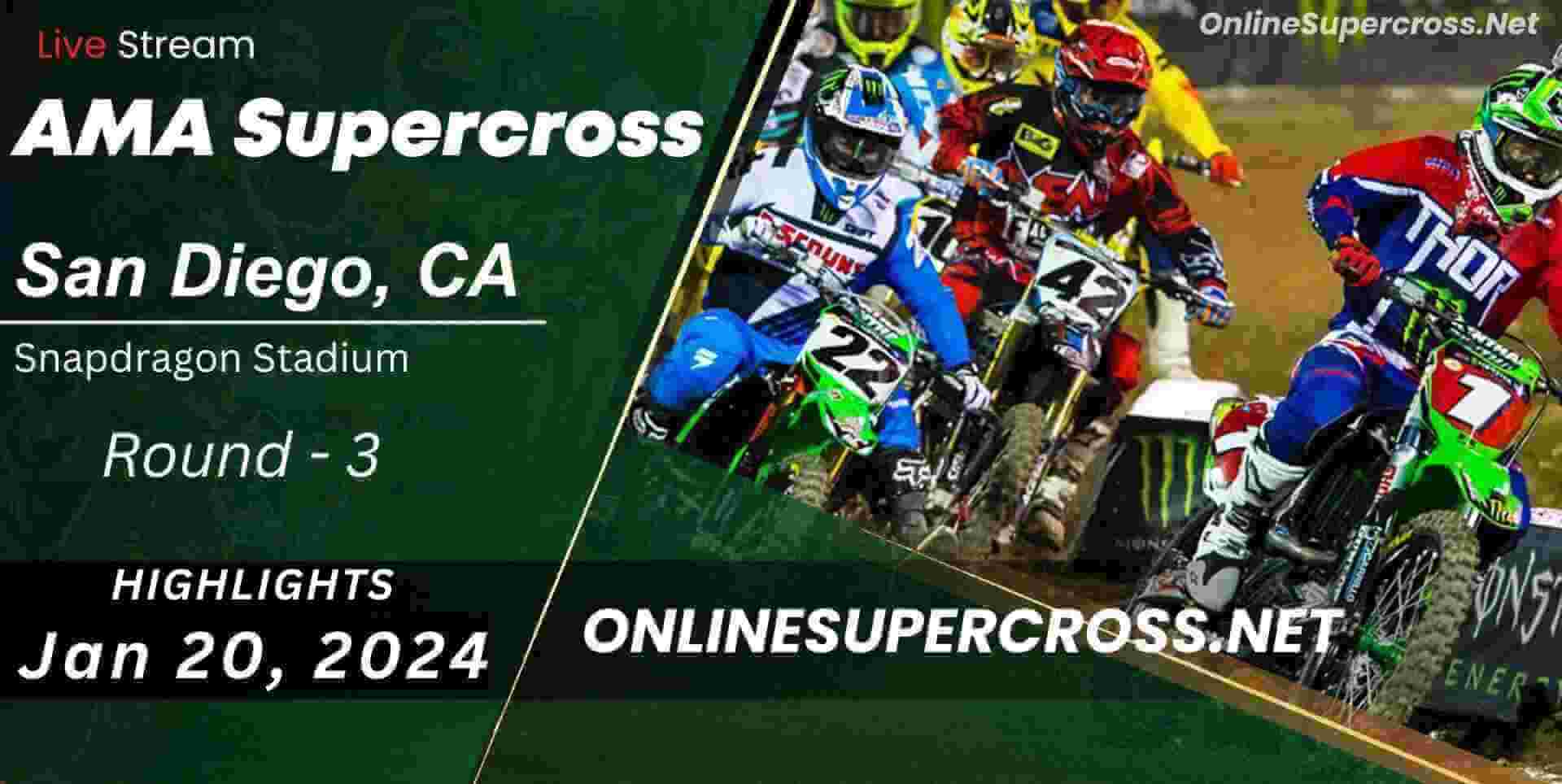 San Diego Round 3 Supercross 250SX Highlights 2024